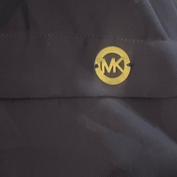 Michael Michael Kors Navy Blue Sz XL Ruffled Sheer Tank Top LOGO - Picture 6 of 8